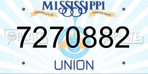 7270882 Mississippi License Plate