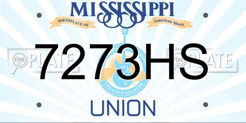 7273HS Mississippi License Plate