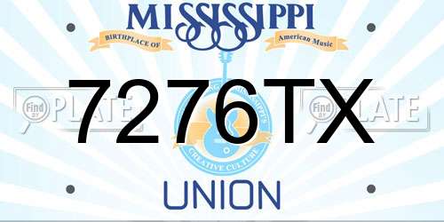 7276TX Mississippi License Plate