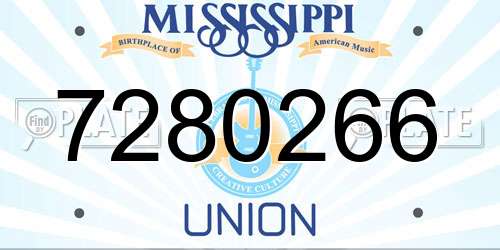 7280266 Mississippi License Plate