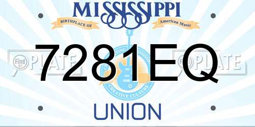7281EQ Mississippi License Plate
