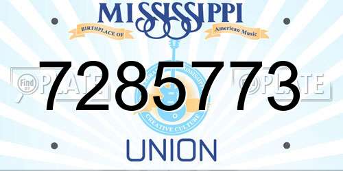 7285773 Mississippi License Plate