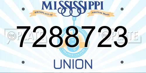 7288723 Mississippi License Plate