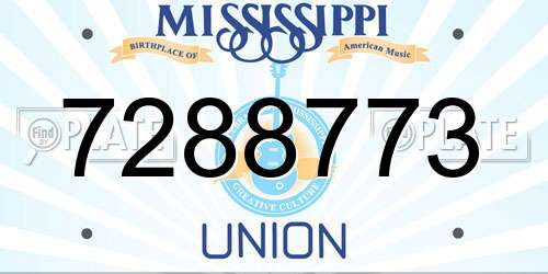 7288773 Mississippi License Plate