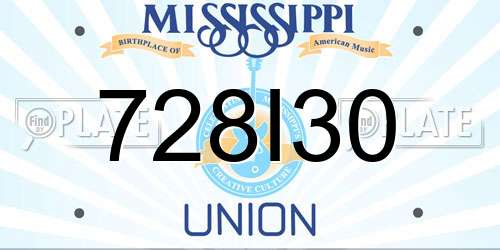 728I30 Mississippi License Plate
