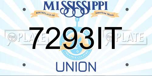 7293IT Mississippi License Plate