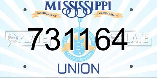 731164 Mississippi License Plate
