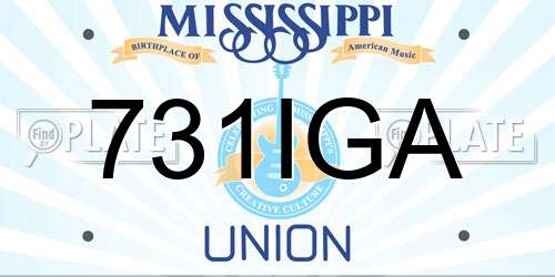 731IGA Mississippi License Plate