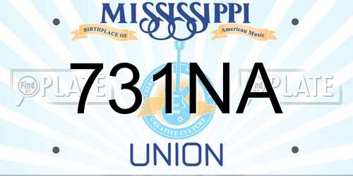 731NA Mississippi License Plate