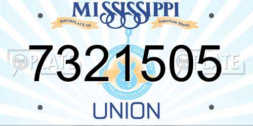 7321505 Mississippi License Plate