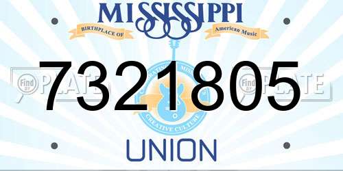 7321805 Mississippi License Plate