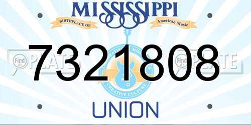 7321808 Mississippi License Plate