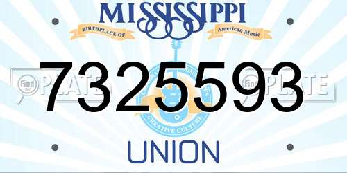 7325593 Mississippi License Plate
