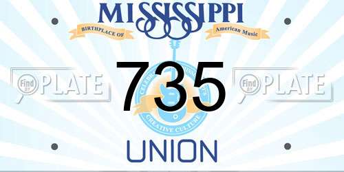 735 Mississippi License Plate