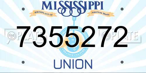 7355272 Mississippi License Plate