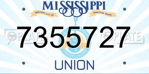 7355727 Mississippi License Plate