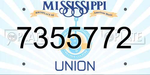 7355772 Mississippi License Plate