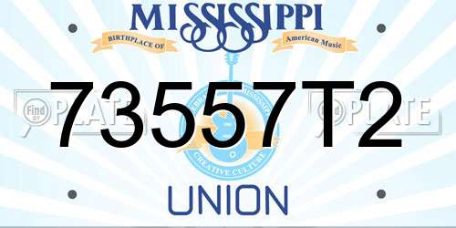 73557T2 Mississippi License Plate