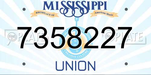 7358227 Mississippi License Plate