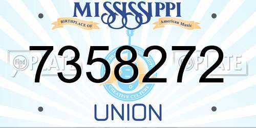 7358272 Mississippi License Plate