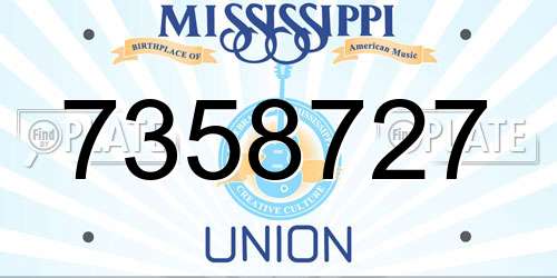 7358727 Mississippi License Plate