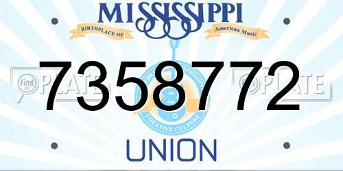 7358772 Mississippi License Plate