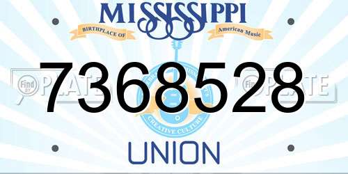 7368528 Mississippi License Plate