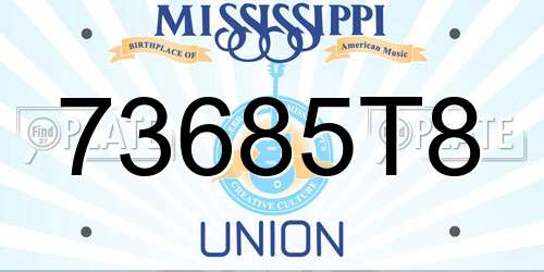 73685T8 Mississippi License Plate