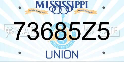 73685Z5 Mississippi License Plate