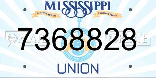 7368828 Mississippi License Plate