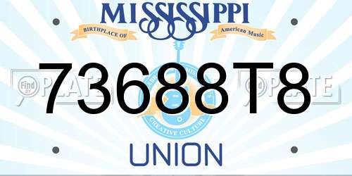 73688T8 Mississippi License Plate
