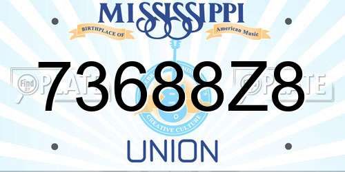 73688Z8 Mississippi License Plate