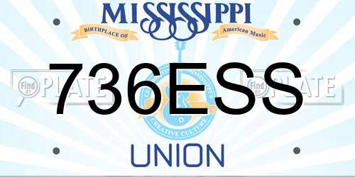 736ESS Mississippi License Plate