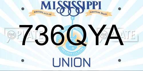 736QYA Mississippi License Plate