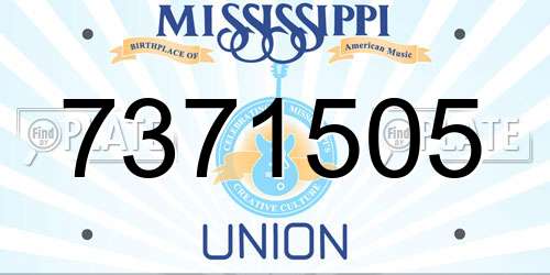 7371505 Mississippi License Plate