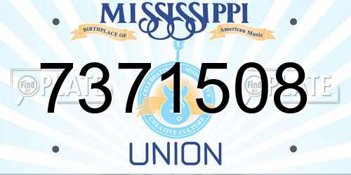 7371508 Mississippi License Plate