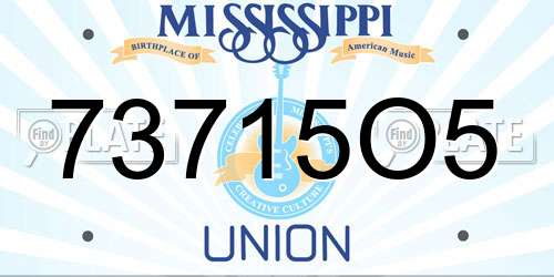 73715O5 Mississippi License Plate