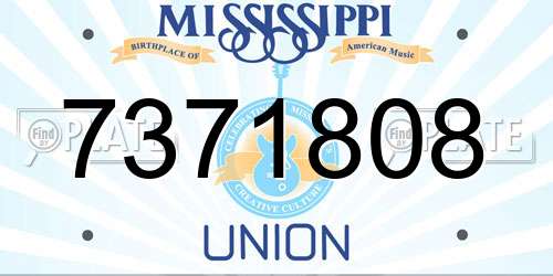 7371808 Mississippi License Plate