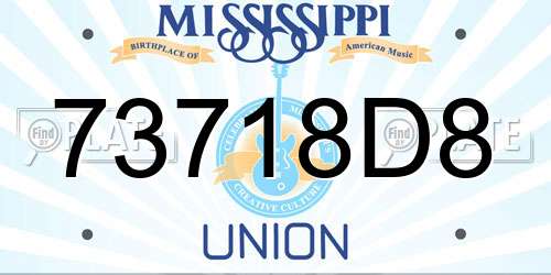 73718D8 Mississippi License Plate