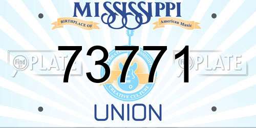 73771 Mississippi License Plate
