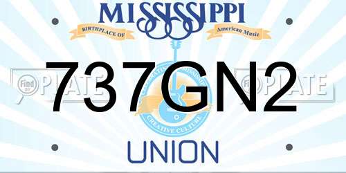 737GN2 Mississippi License Plate