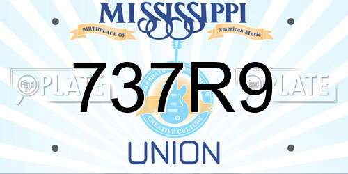 737R9 Mississippi License Plate