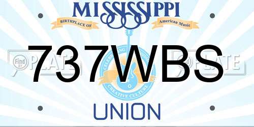 737WBS Mississippi License Plate