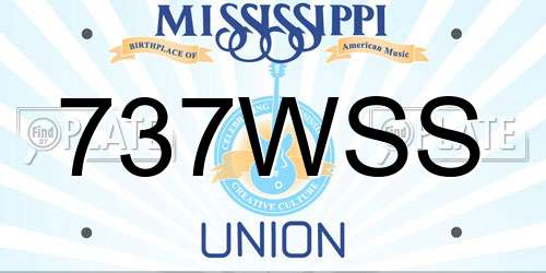 737WSS Mississippi License Plate