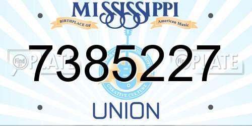 7385227 Mississippi License Plate
