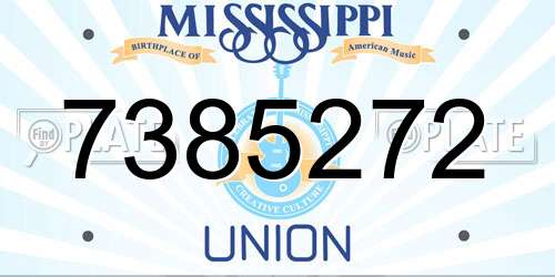 7385272 Mississippi License Plate