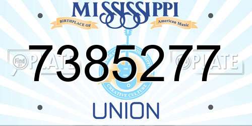7385277 Mississippi License Plate