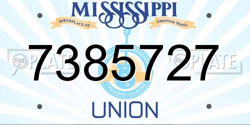 7385727 Mississippi License Plate