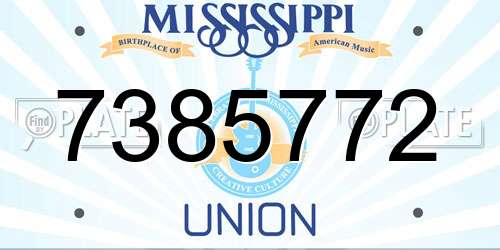7385772 Mississippi License Plate