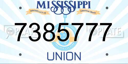 7385777 Mississippi License Plate